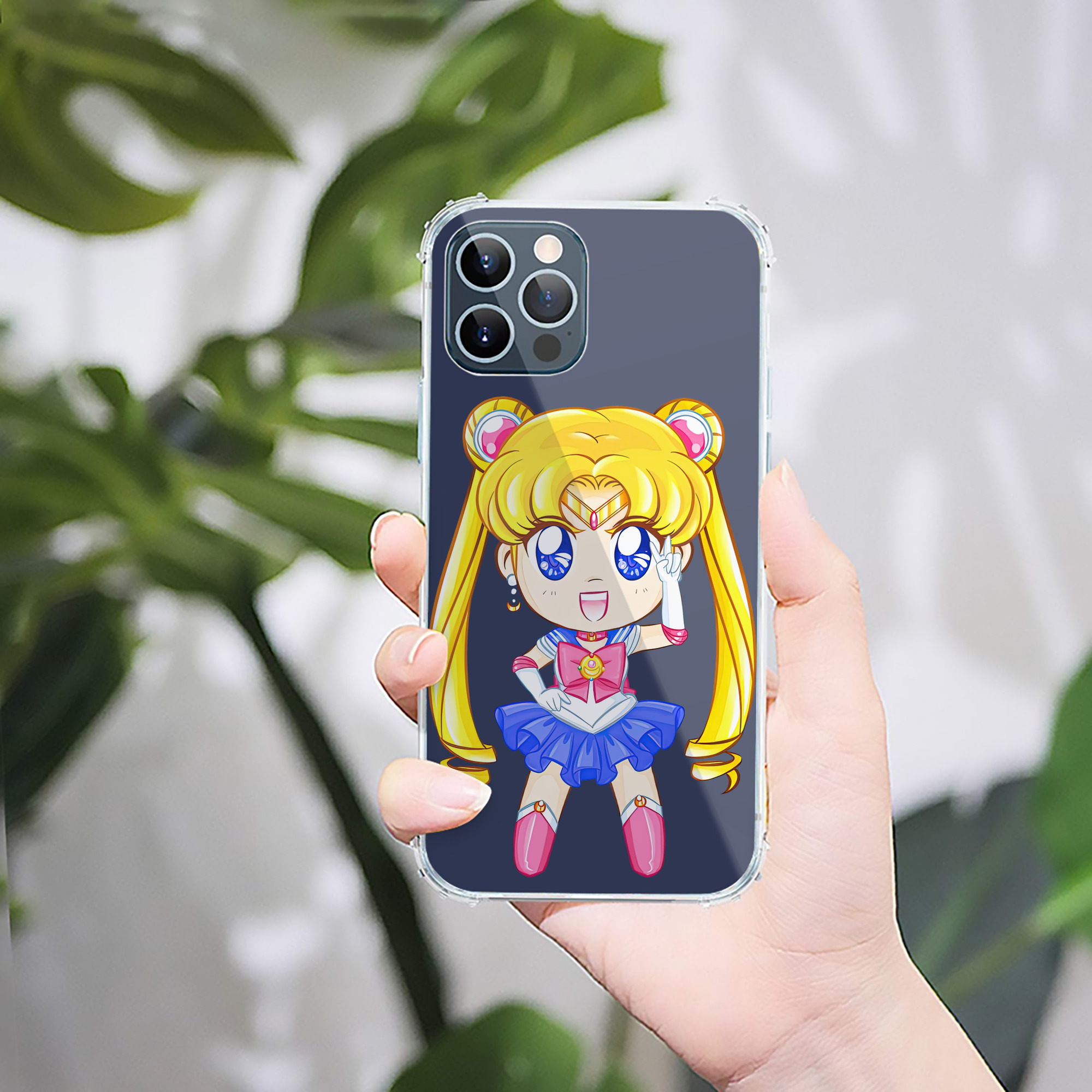 （画像用） 美少女戦士セーラームーン 月野 うさぎ つきの うさぎ Sailor Moon Tsukino Usagi 【iPhone 12シリーズ対応】透明スマホケース（クリアソフトケース）
